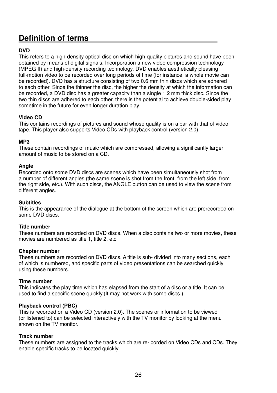 Definition of terms | Lenco Walky Box User Manual | Page 27 / 30