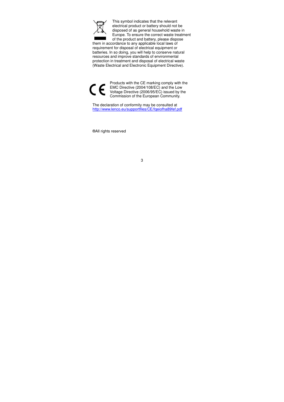 Lenco XEMIO-253 User Manual | Page 3 / 3