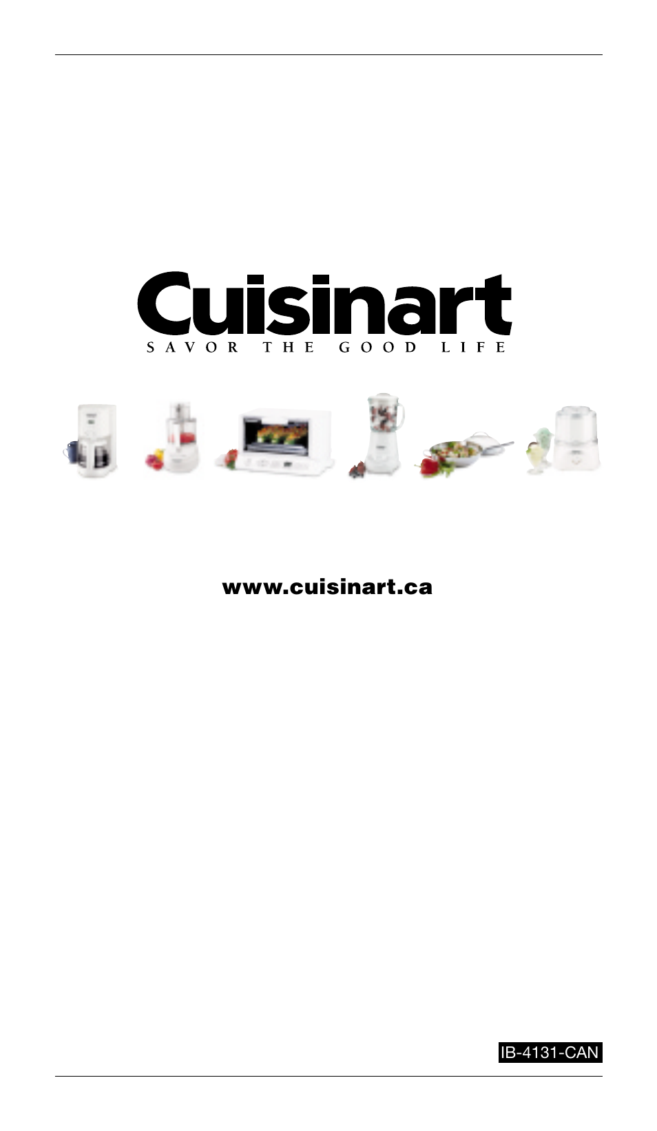 Cuisinart CSB-33 Series User Manual | Page 20 / 20