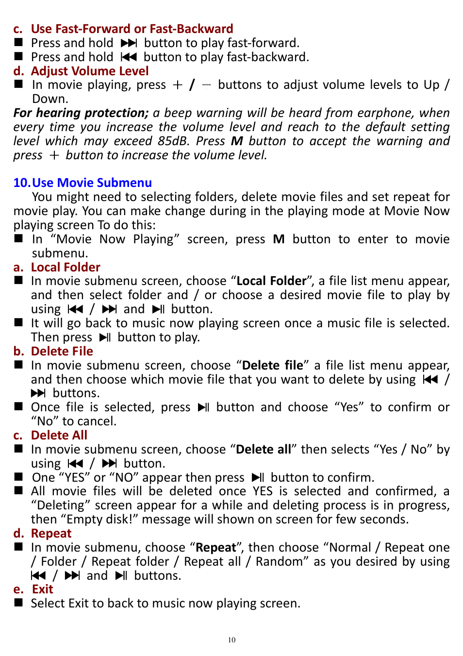 Lenco Xemio-657 User Manual | Page 10 / 22