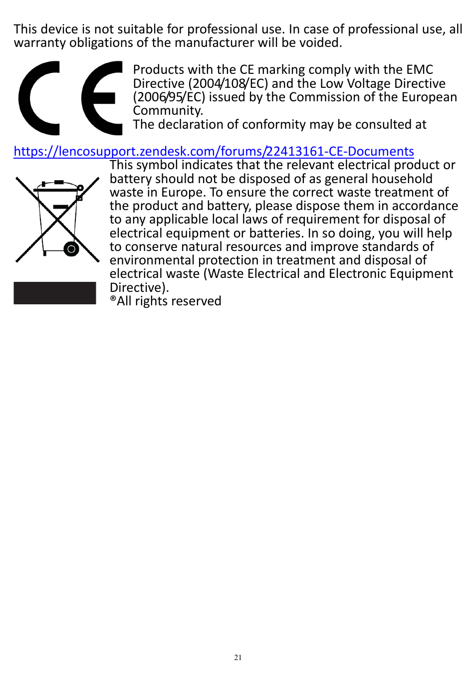 Lenco Xemio-657 User Manual | Page 21 / 22