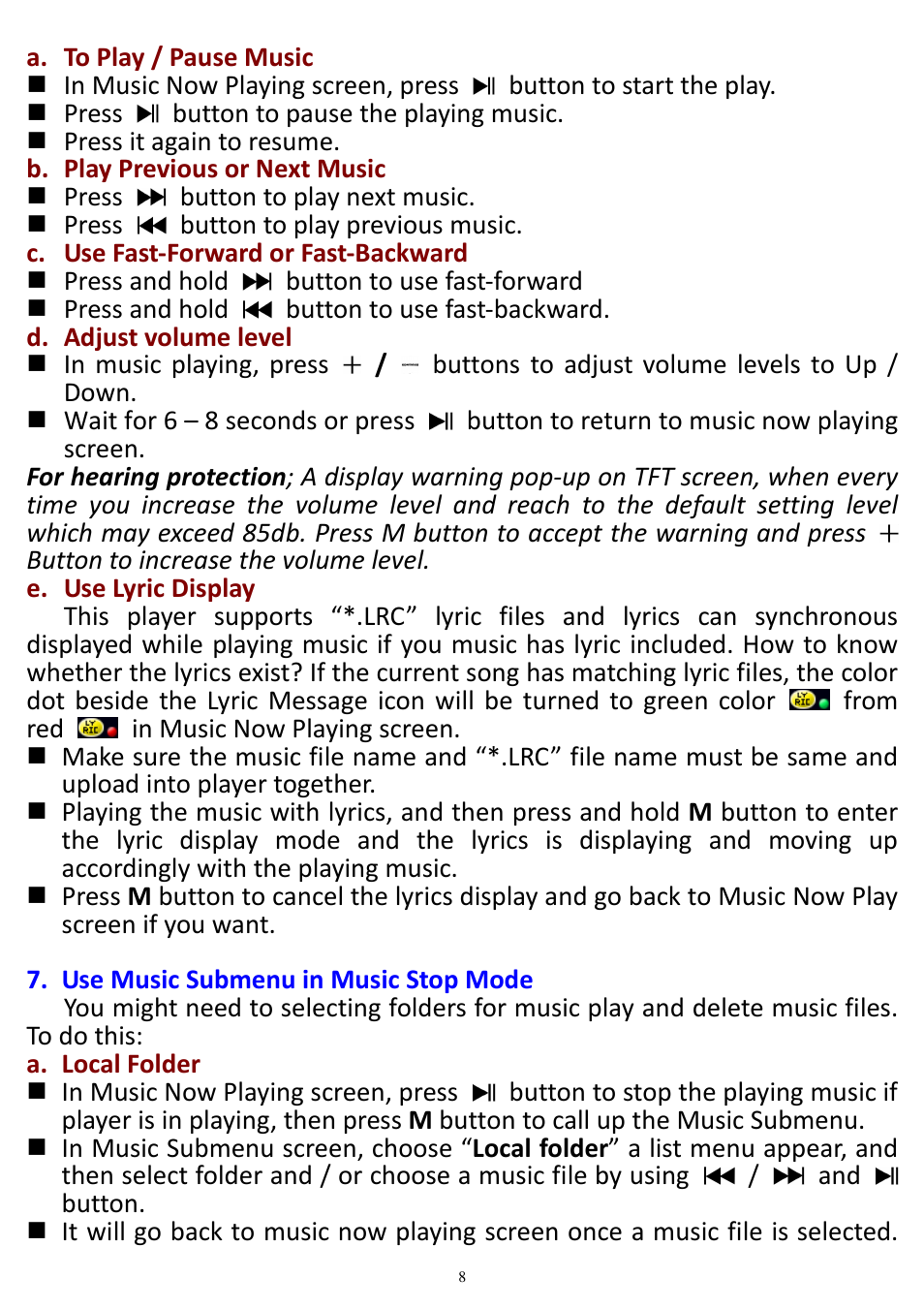 Lenco Xemio-657 User Manual | Page 8 / 22