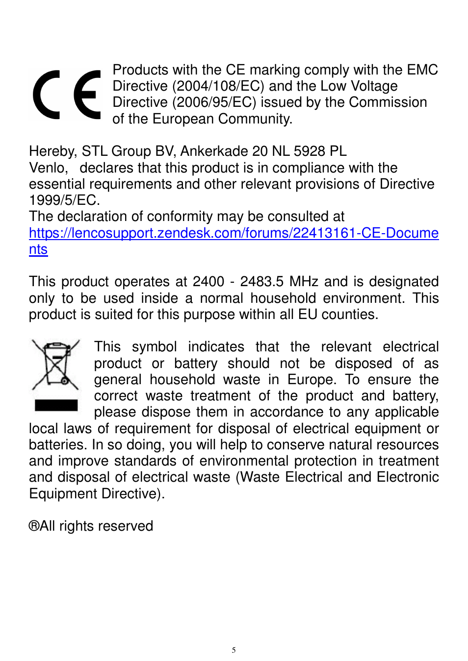 Lenco XEMIO-760 BT User Manual | Page 5 / 5