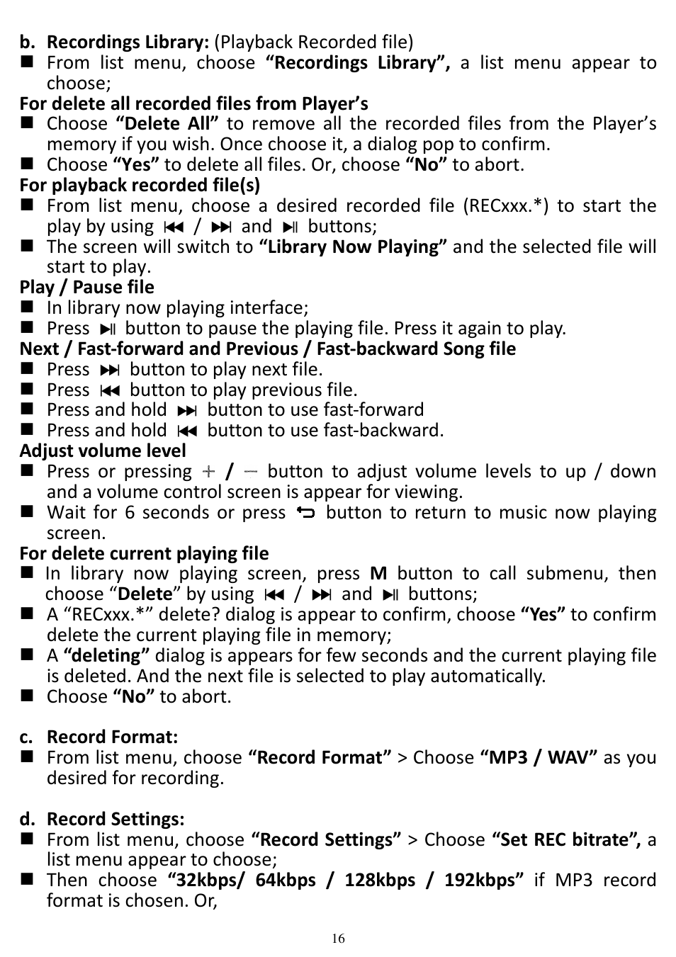 Lenco XEMIO-760 BT User Manual | Page 16 / 23