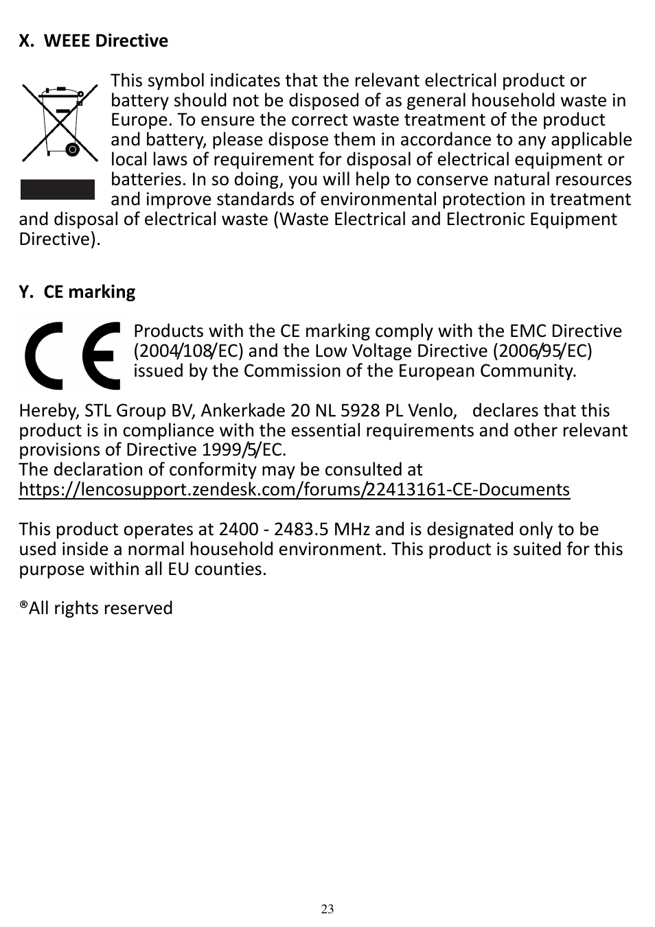 Lenco XEMIO-760 BT User Manual | Page 23 / 23