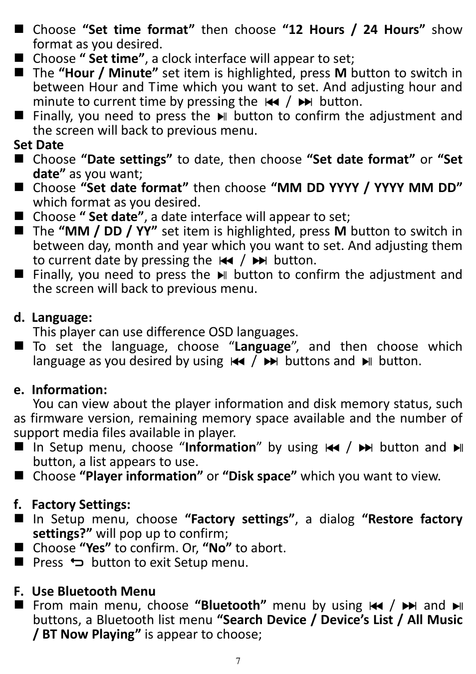 Lenco XEMIO-760 BT User Manual | Page 7 / 23