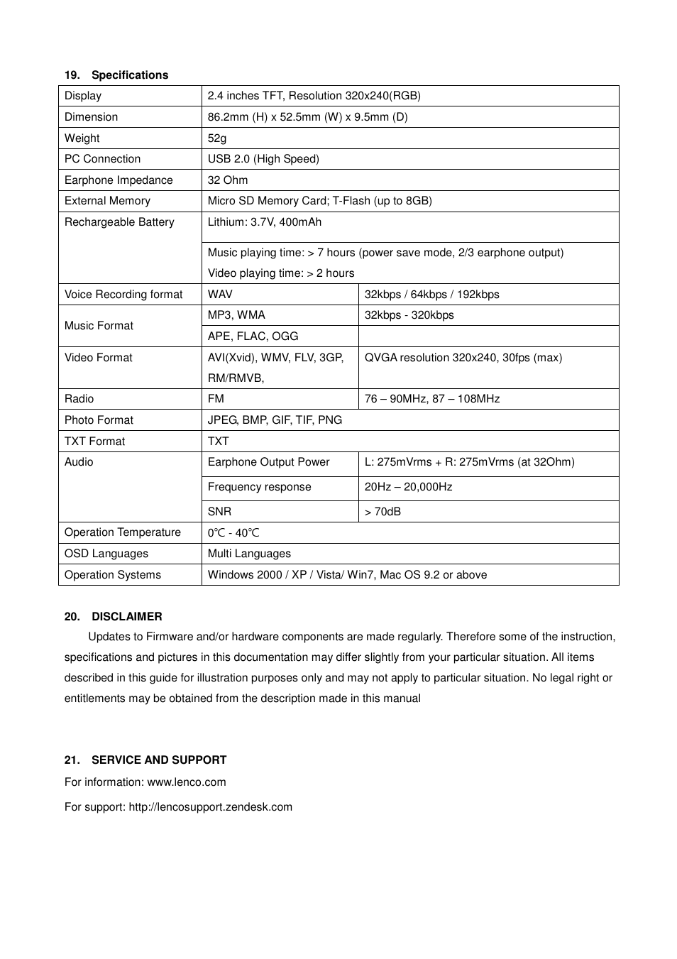 Lenco XEMIO-858 User Manual | Page 23 / 25