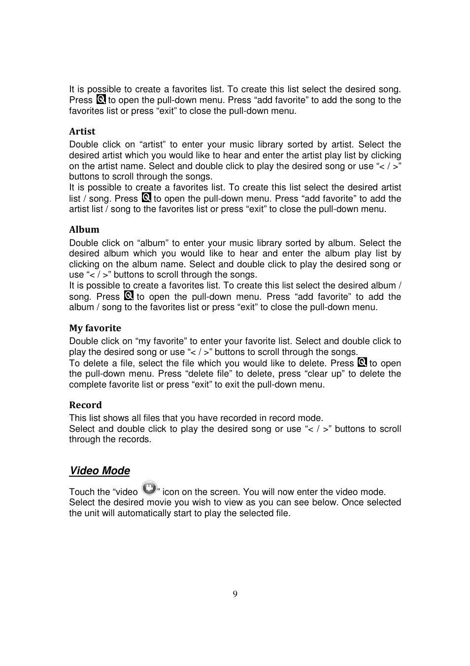 Lenco XEMIO-950 User Manual | Page 9 / 17