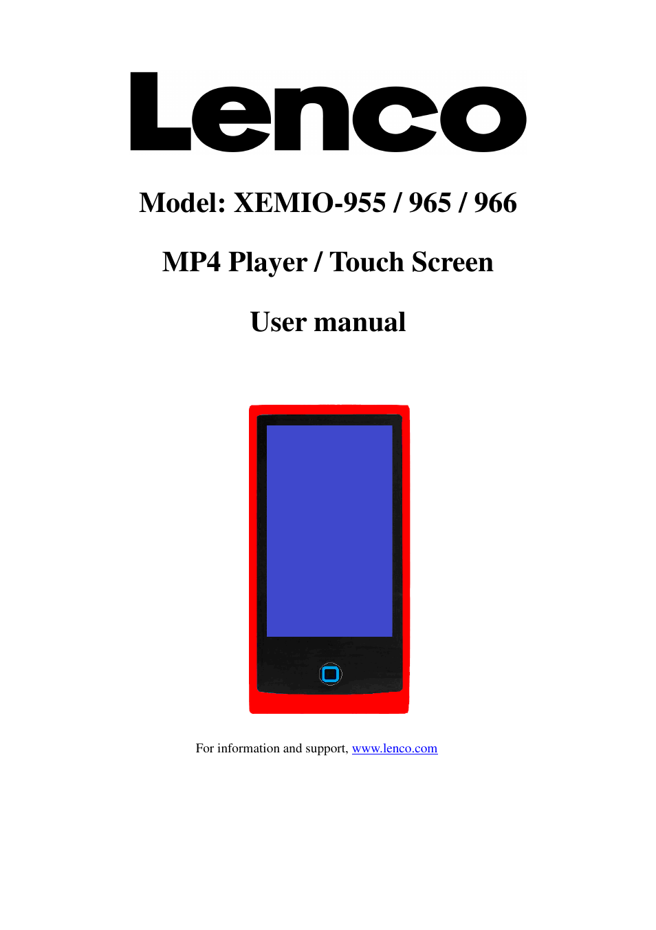 Lenco XEMIO-955 User Manual | 32 pages