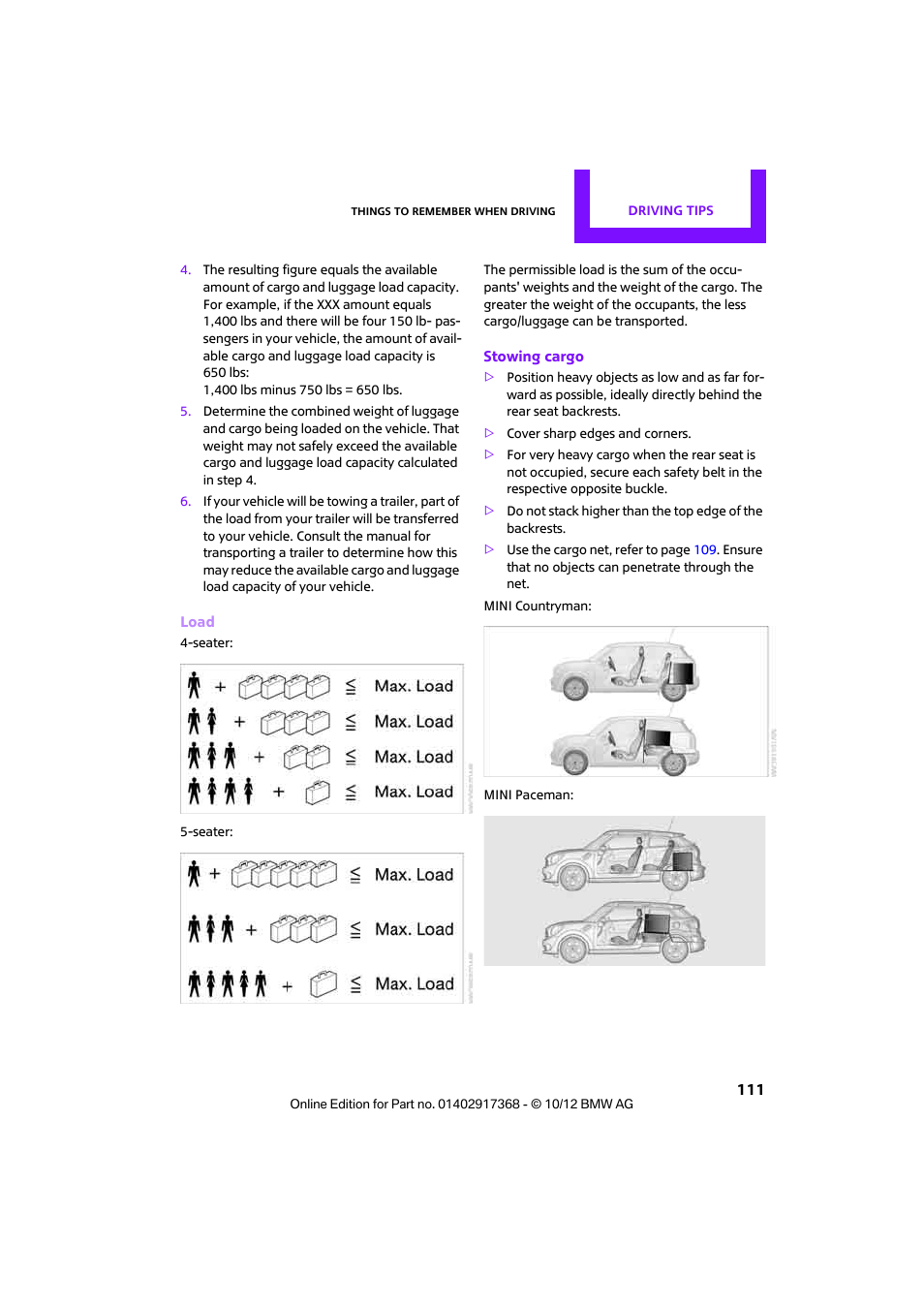 Mini 2013 Countryman User Manual | Page 112 / 275