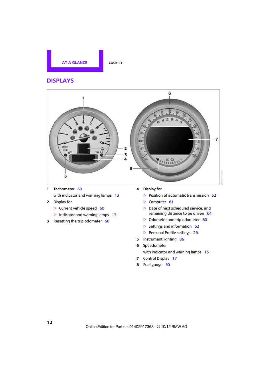 Chometer, Displays | Mini 2013 Countryman User Manual | Page 13 / 275