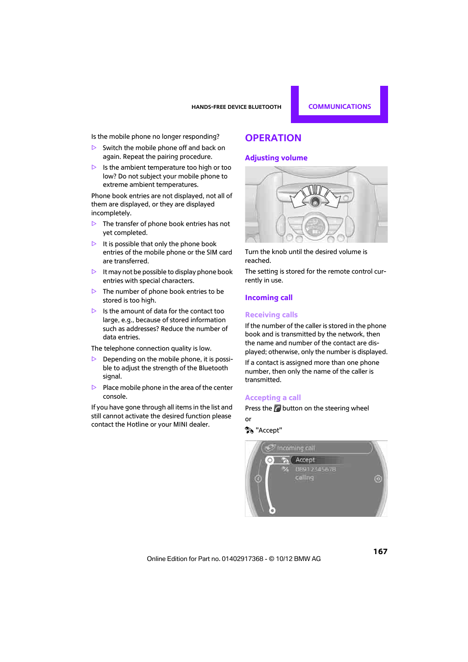 Operation | Mini 2013 Countryman User Manual | Page 168 / 275
