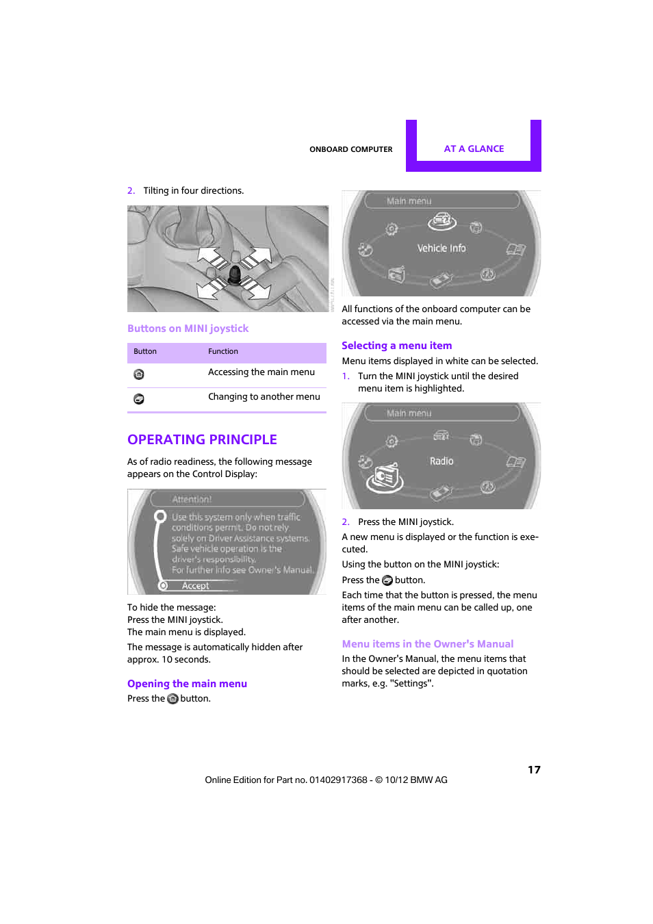 Rol display, Display, Operating principle | Mini 2013 Countryman User Manual | Page 18 / 275