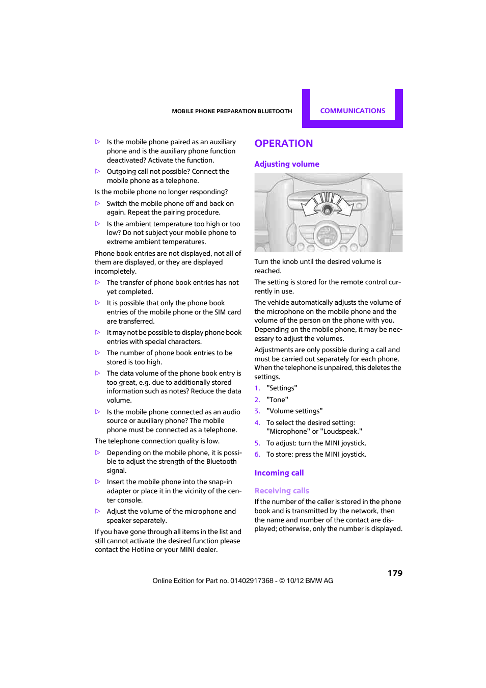 Operation | Mini 2013 Countryman User Manual | Page 180 / 275