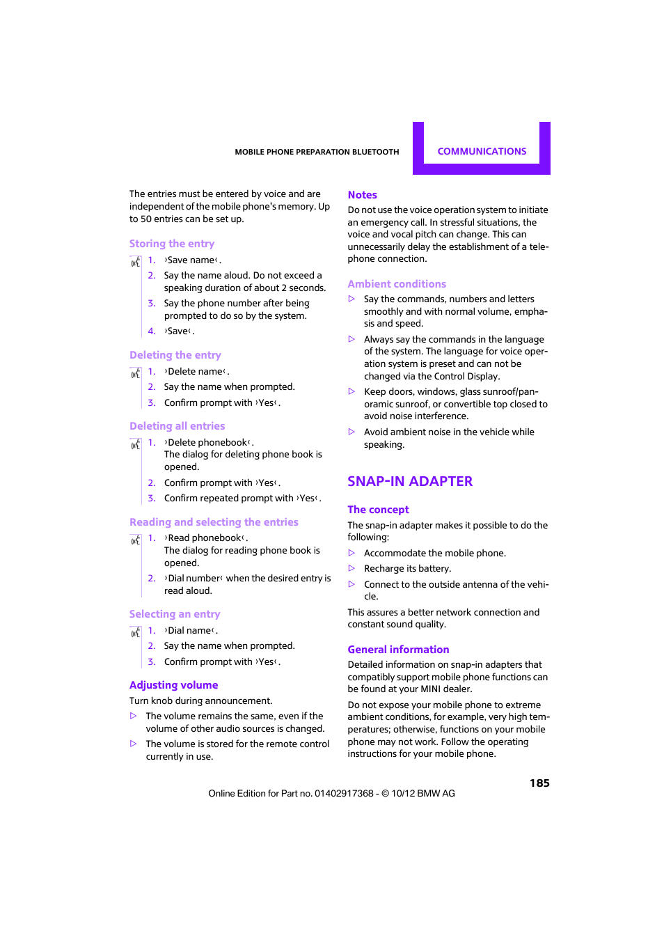 Snap-in adapter | Mini 2013 Countryman User Manual | Page 186 / 275