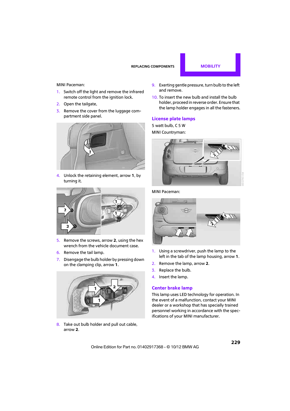 Mini 2013 Countryman User Manual | Page 230 / 275