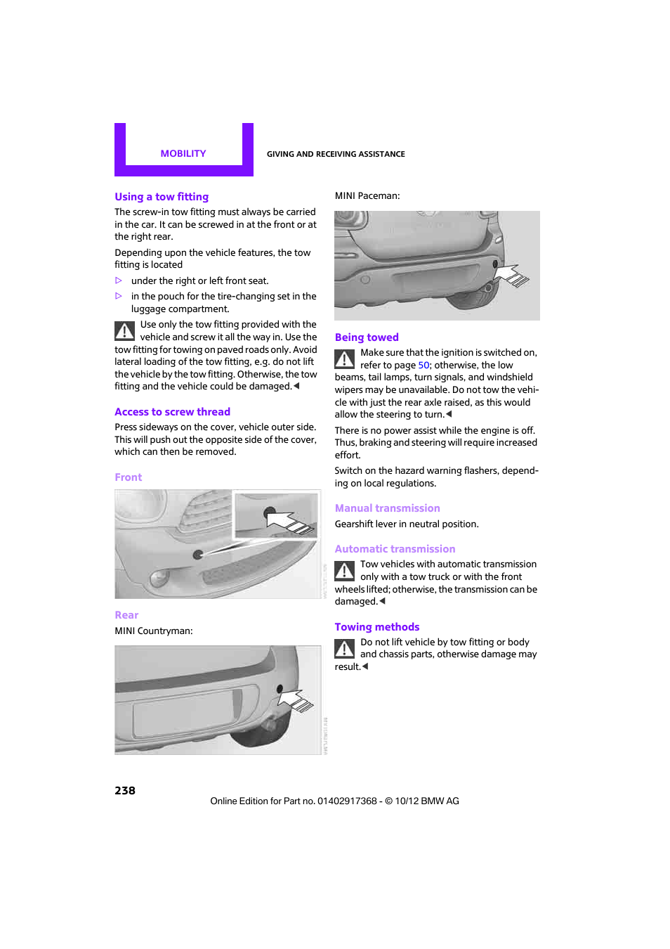 Mini 2013 Countryman User Manual | Page 239 / 275