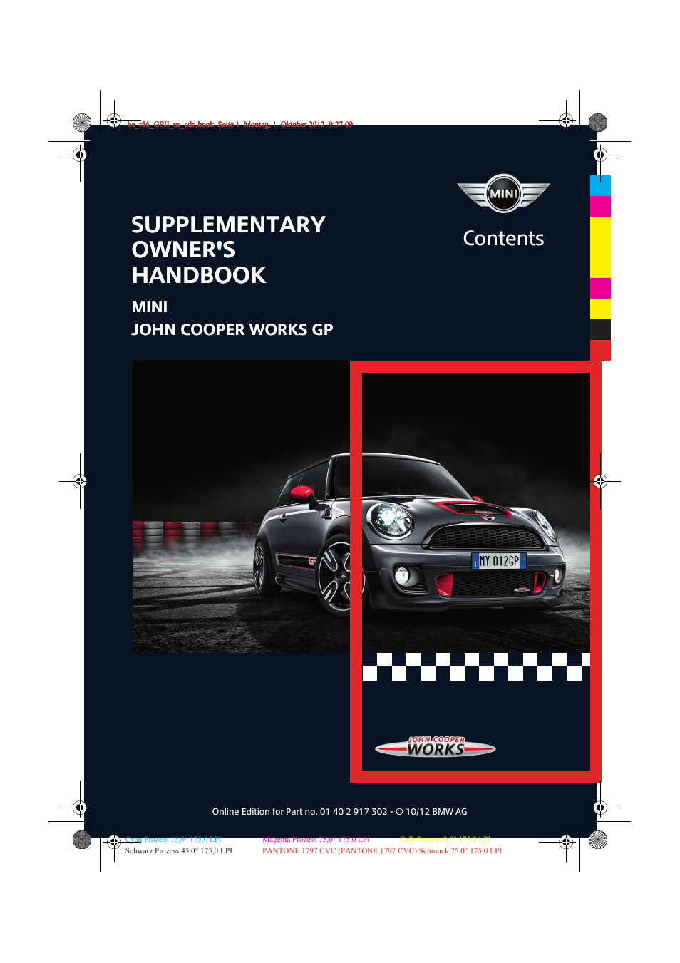 Mini 2013 John Cooper Works GP User Manual | 27 pages