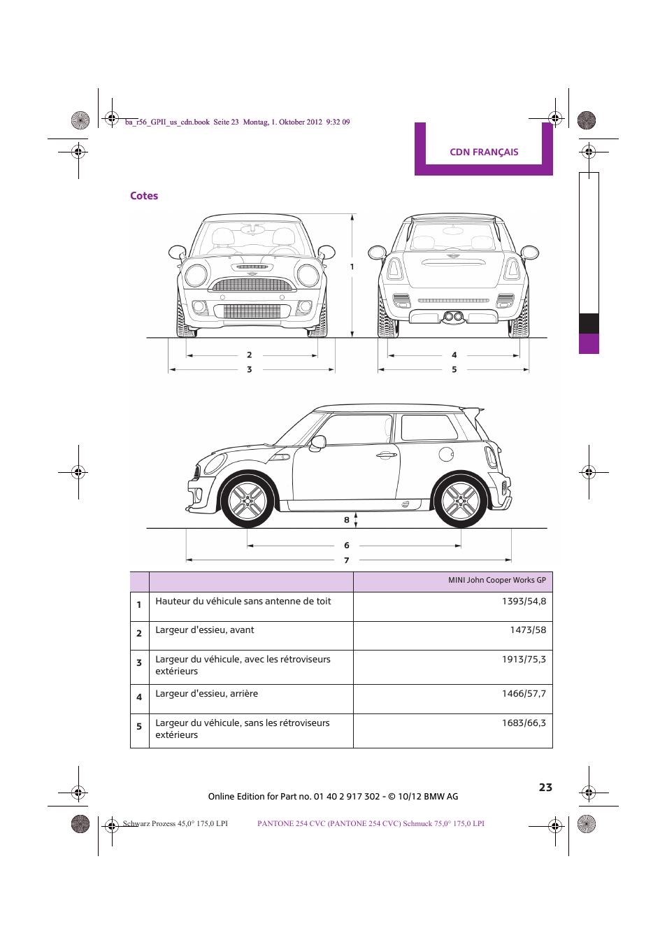 Mini 2013 John Cooper Works GP User Manual | Page 23 / 27