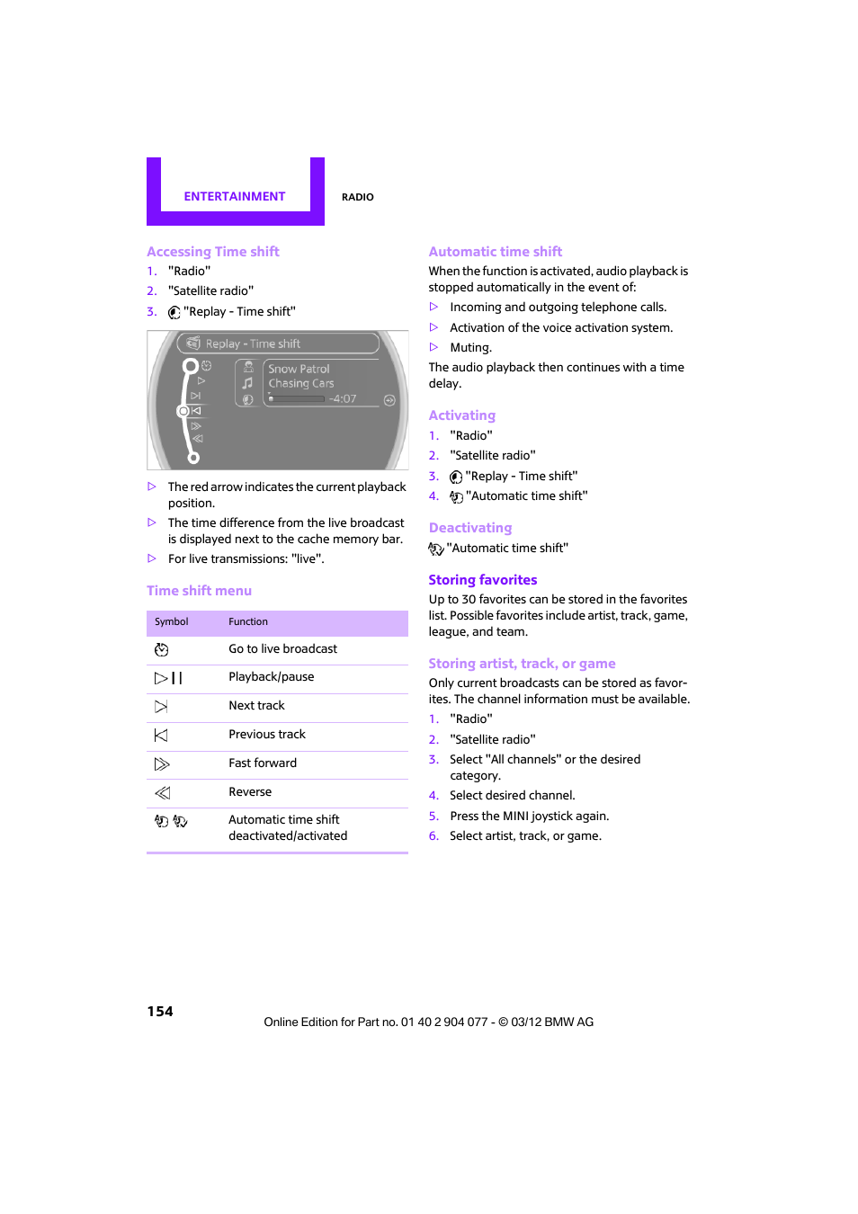 Mini 2012 Coupe Roadster Convertible User Manual | Page 155 / 283