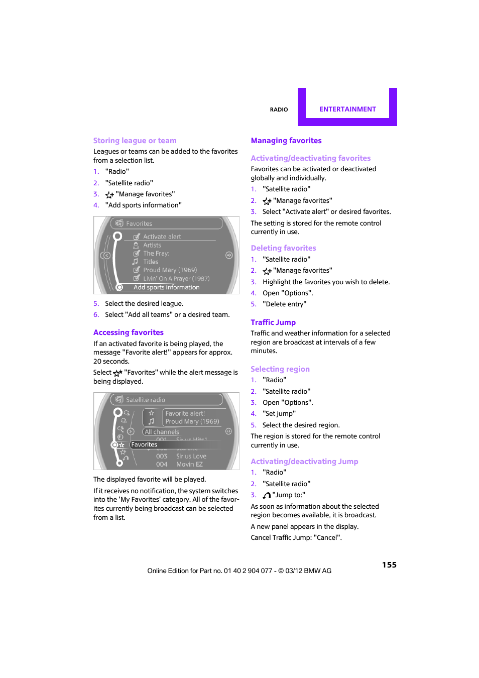 Mini 2012 Coupe Roadster Convertible User Manual | Page 156 / 283