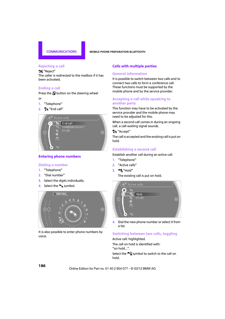 Mini 2012 Coupe Roadster Convertible User Manual | Page 187 / 283