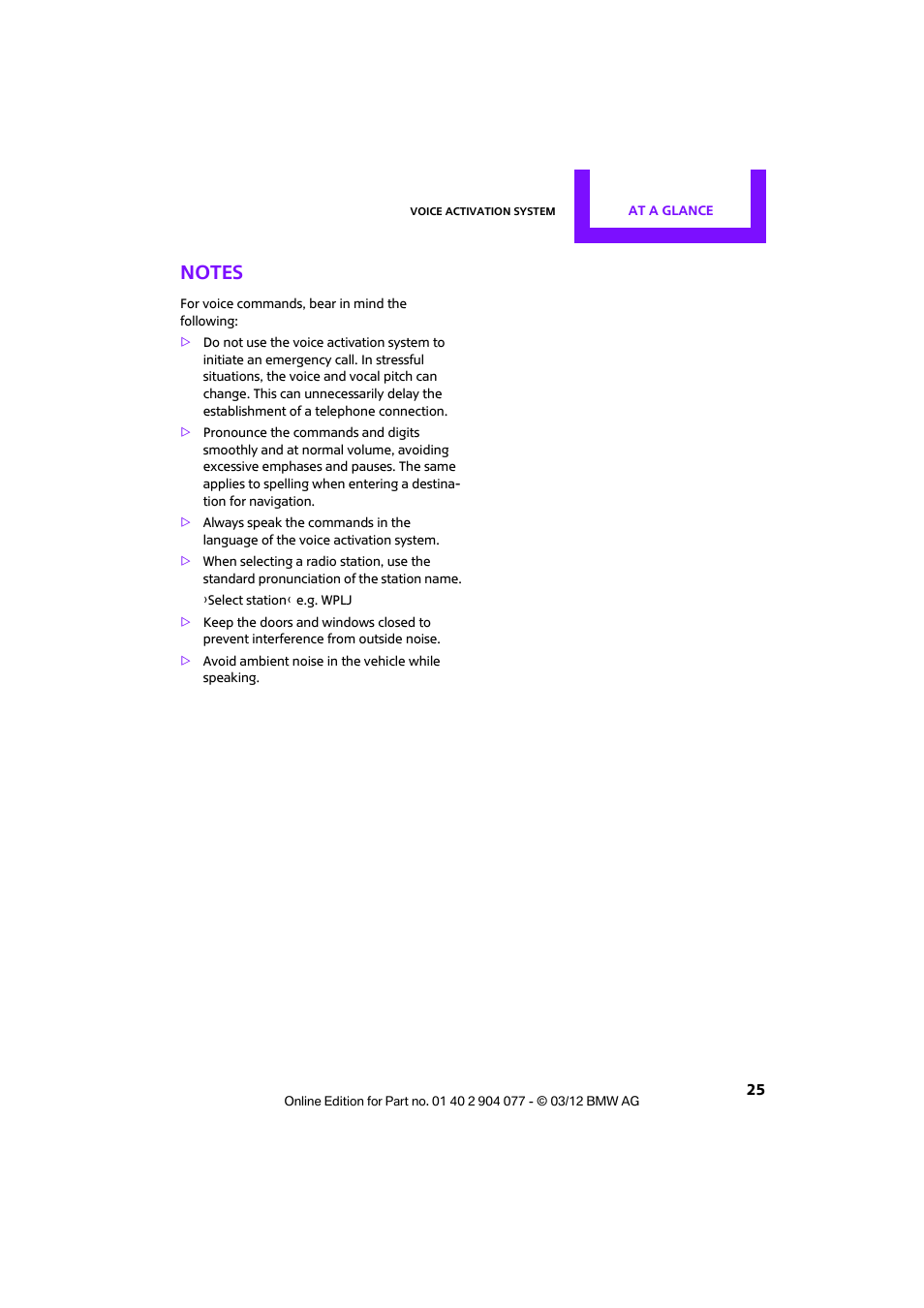 Notes | Mini 2012 Coupe Roadster Convertible User Manual | Page 26 / 283