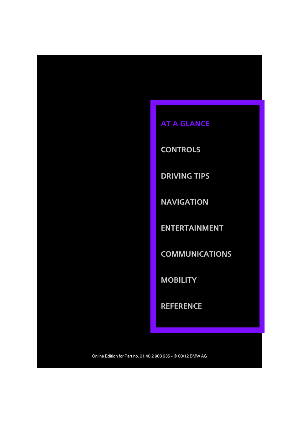 At a glance | Mini 2012 Clubman User Manual | Page 10 / 269