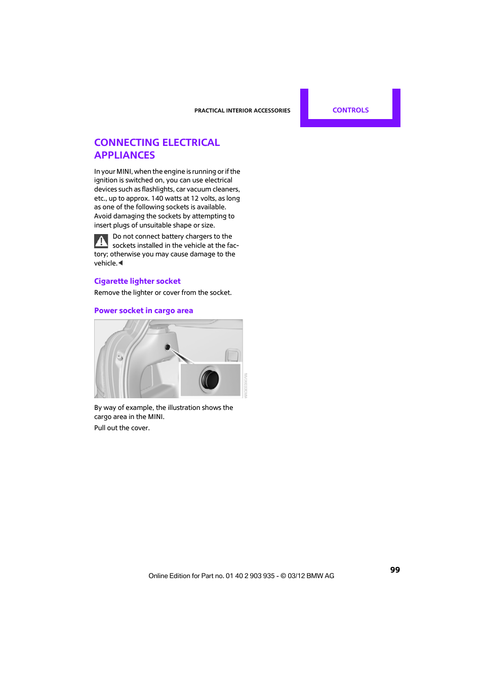 Connecting electrical appliances | Mini 2012 Clubman User Manual | Page 100 / 269