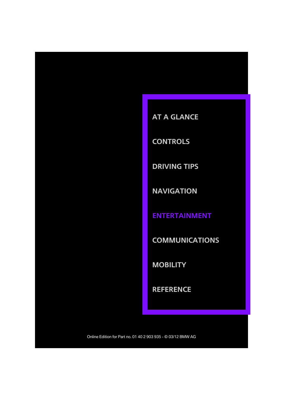 Entertainment | Mini 2012 Clubman User Manual | Page 134 / 269