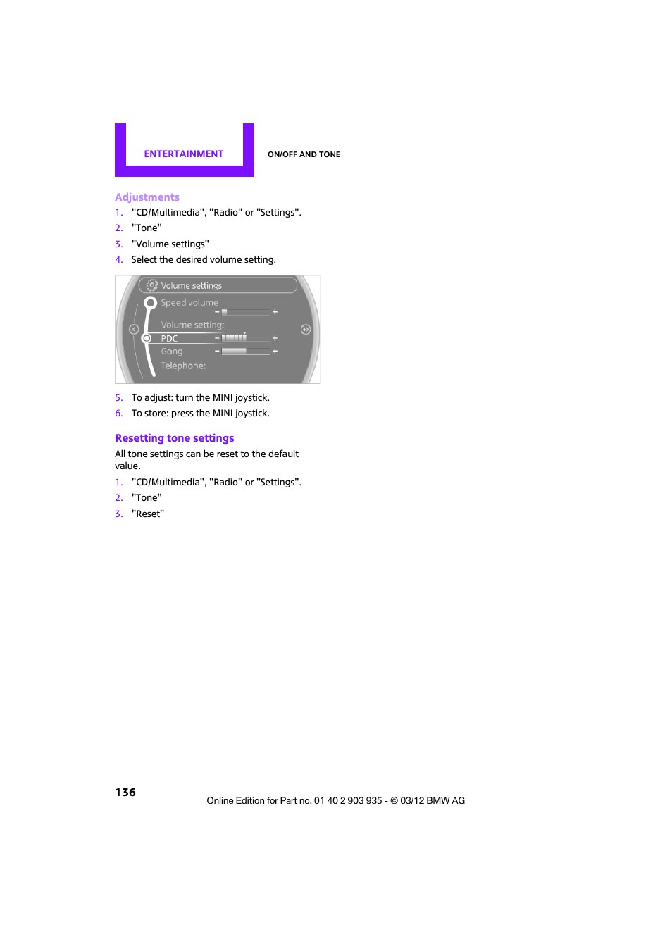 Mini 2012 Clubman User Manual | Page 137 / 269
