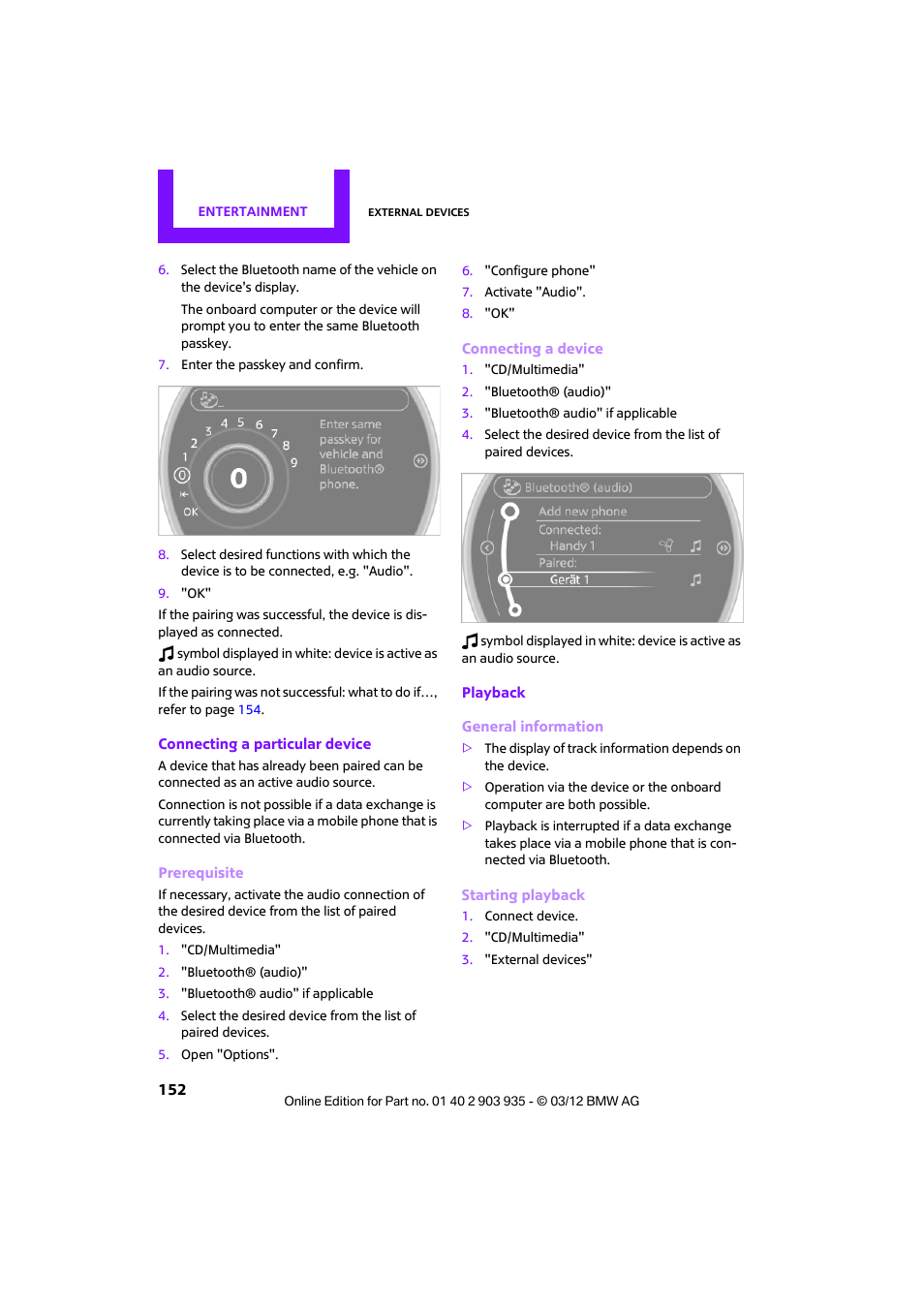 Mini 2012 Clubman User Manual | Page 153 / 269