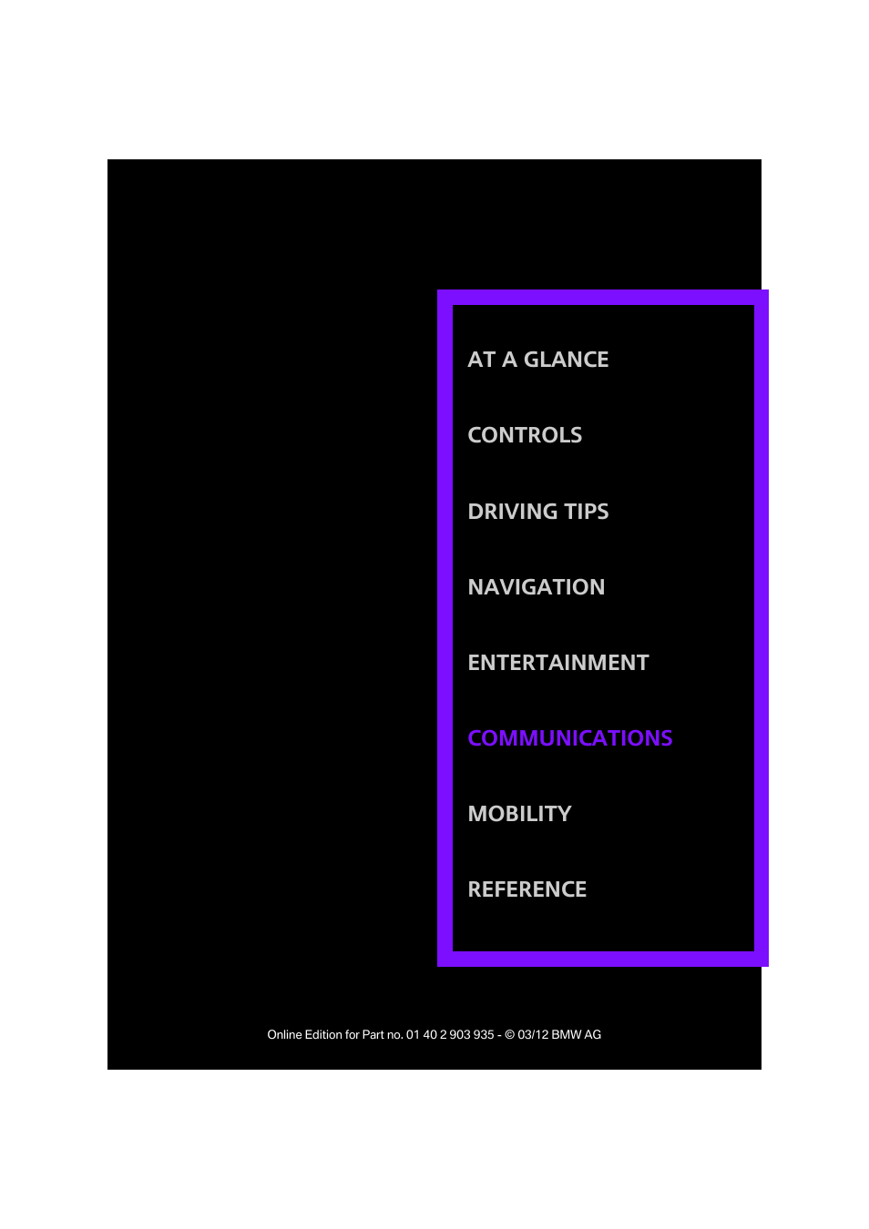 Communications | Mini 2012 Clubman User Manual | Page 158 / 269