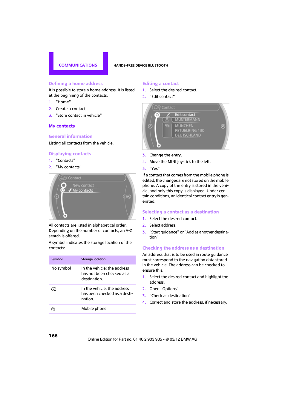 Mini 2012 Clubman User Manual | Page 167 / 269