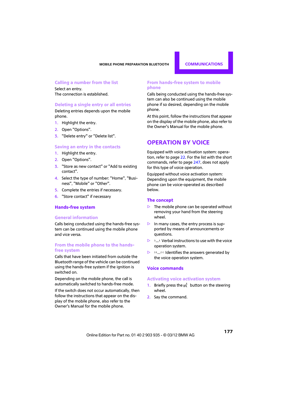 Operation by voice | Mini 2012 Clubman User Manual | Page 178 / 269