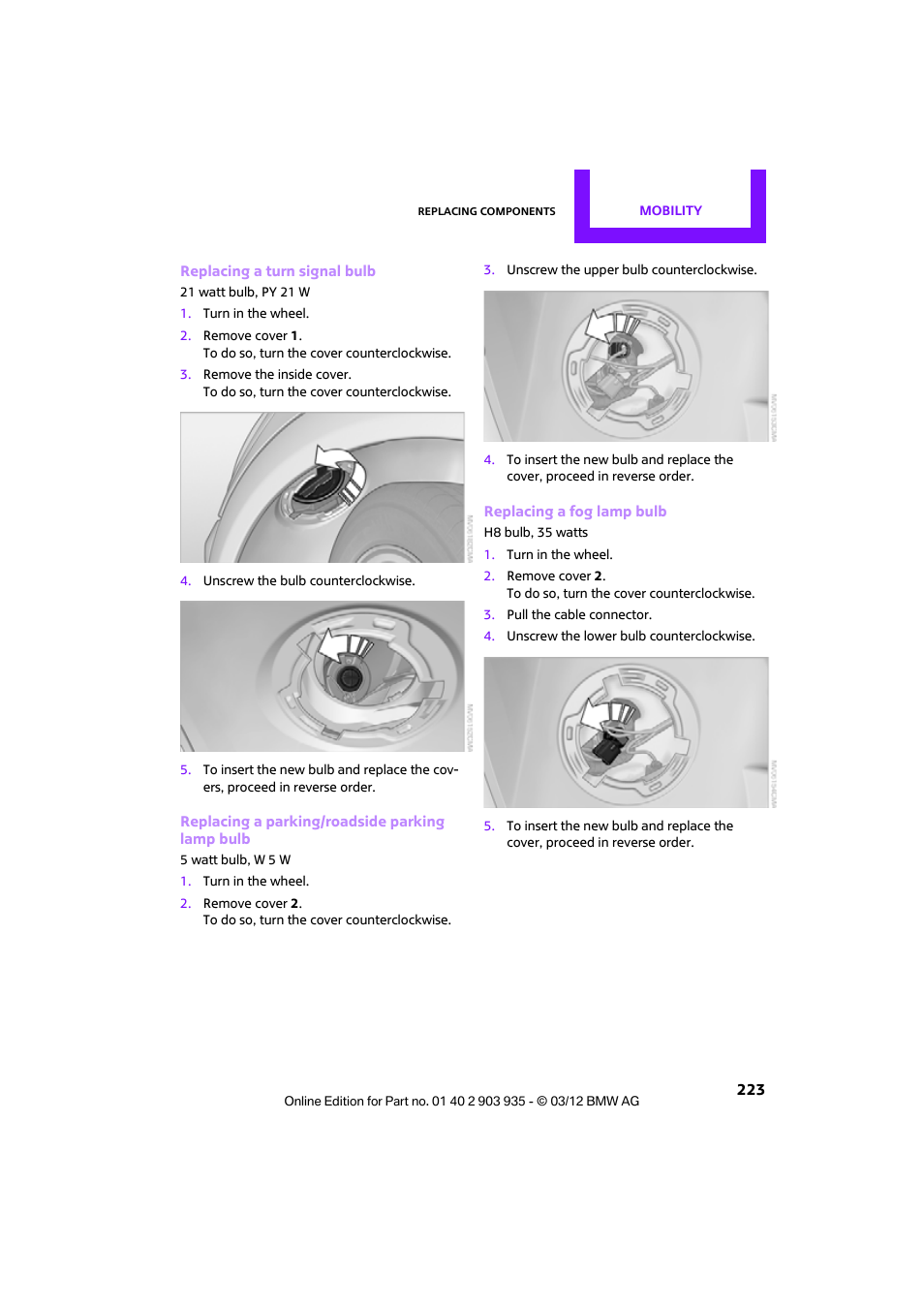 Mini 2012 Clubman User Manual | Page 224 / 269