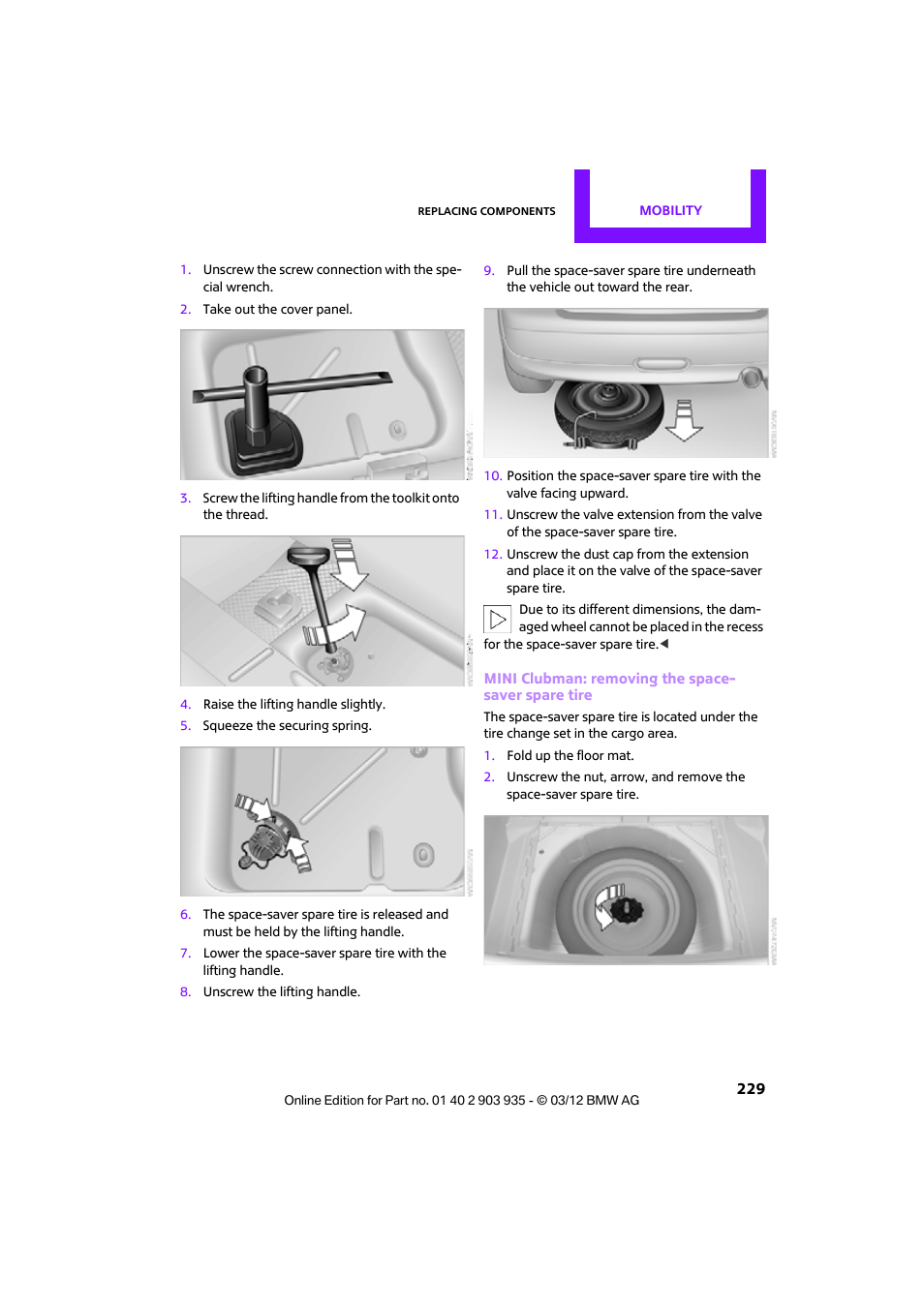 Mini 2012 Clubman User Manual | Page 230 / 269