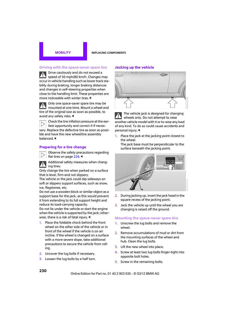 Mini 2012 Clubman User Manual | Page 231 / 269