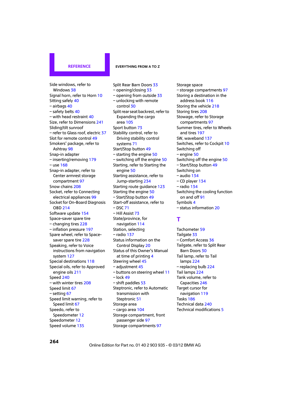 Mini 2012 Clubman User Manual | Page 265 / 269