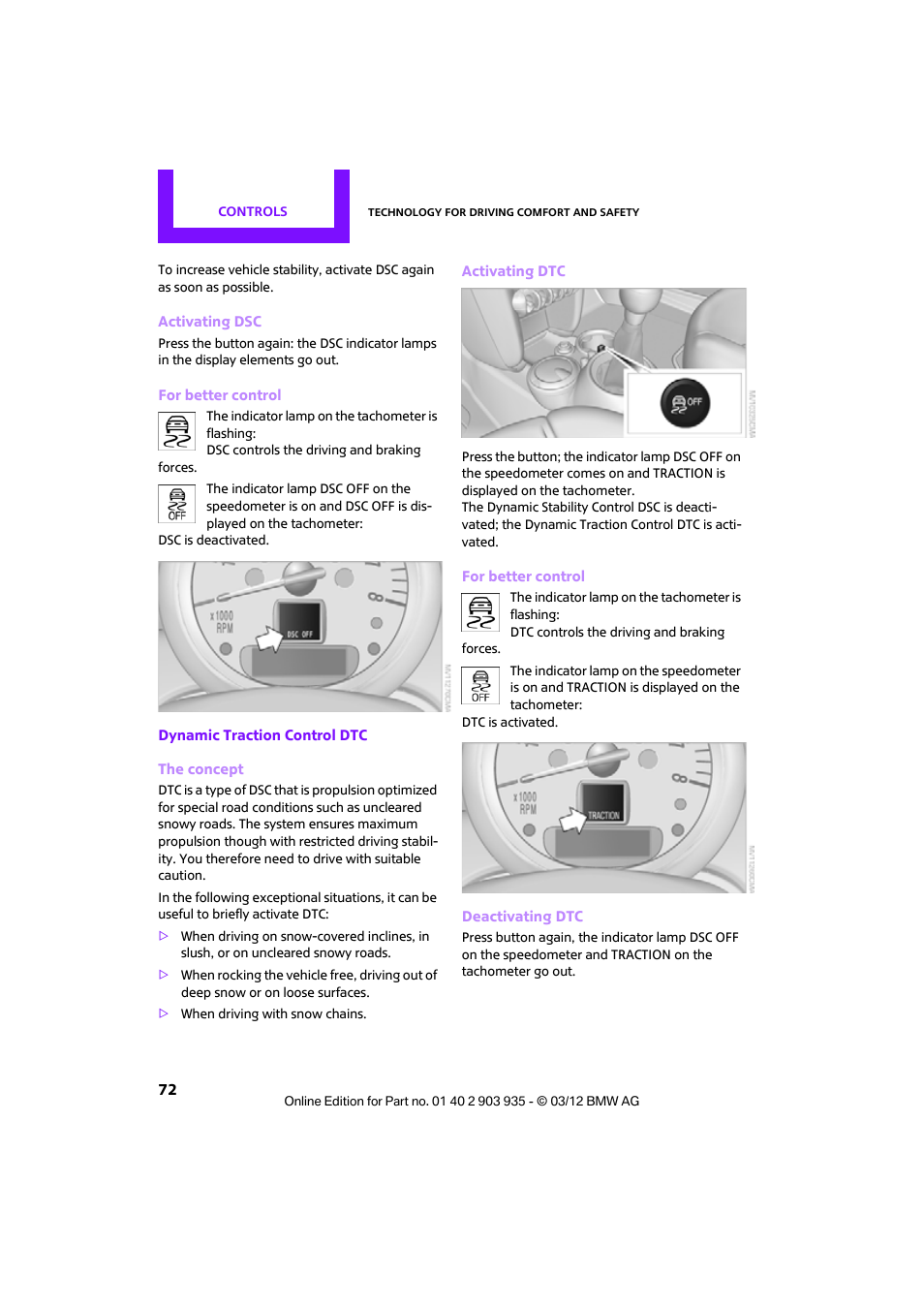 Mini 2012 Clubman User Manual | Page 73 / 269