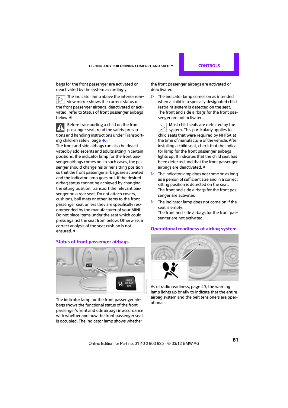 Mini 2012 Clubman User Manual | Page 82 / 269