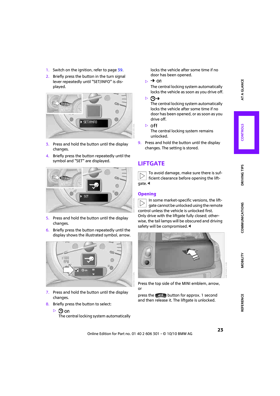Liftgate | Mini 2011 Countryman User Manual | Page 25 / 176