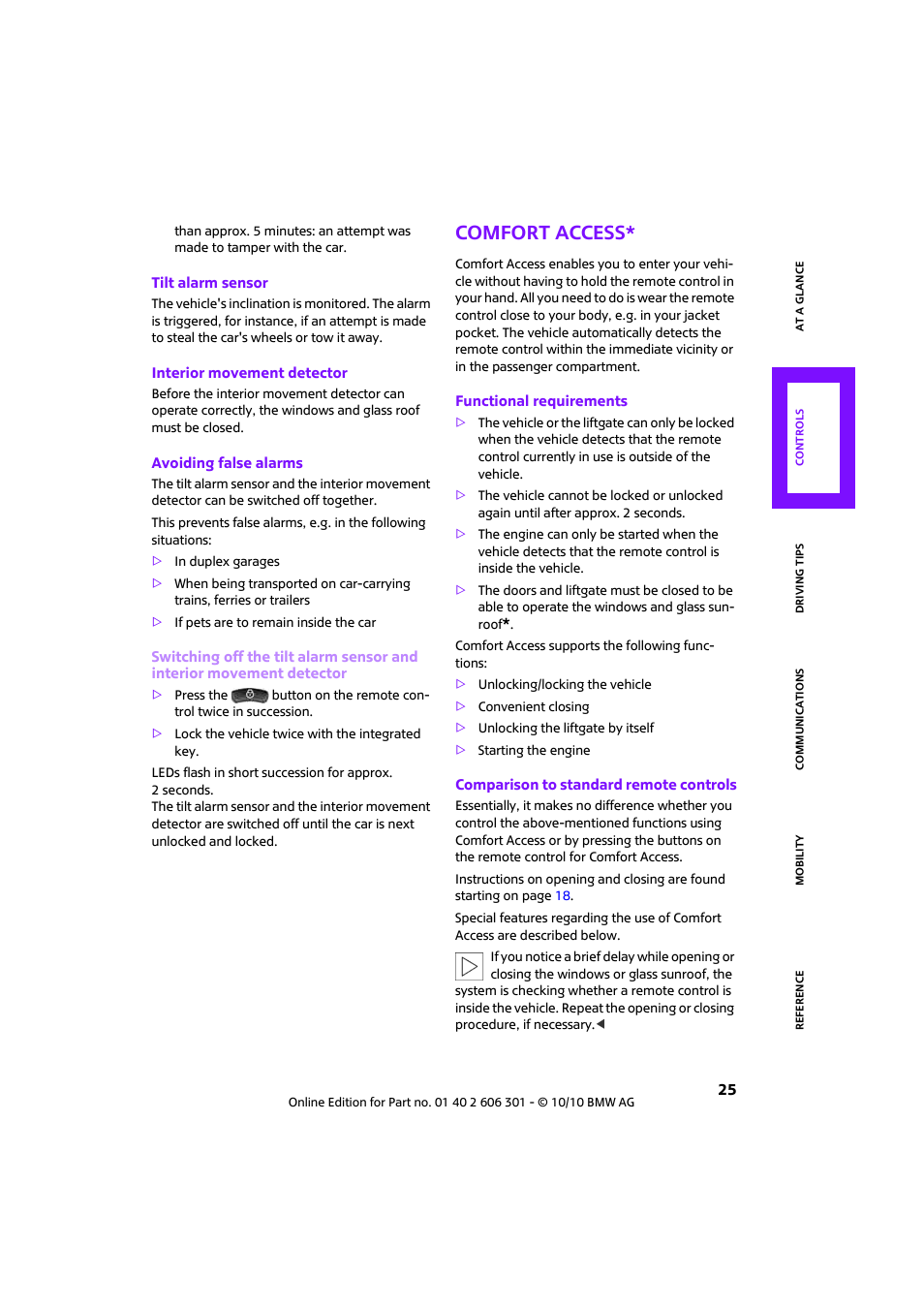 Comfort access | Mini 2011 Countryman User Manual | Page 27 / 176