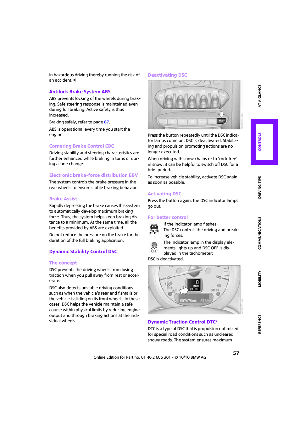 Control dsc | Mini 2011 Countryman User Manual | Page 59 / 176