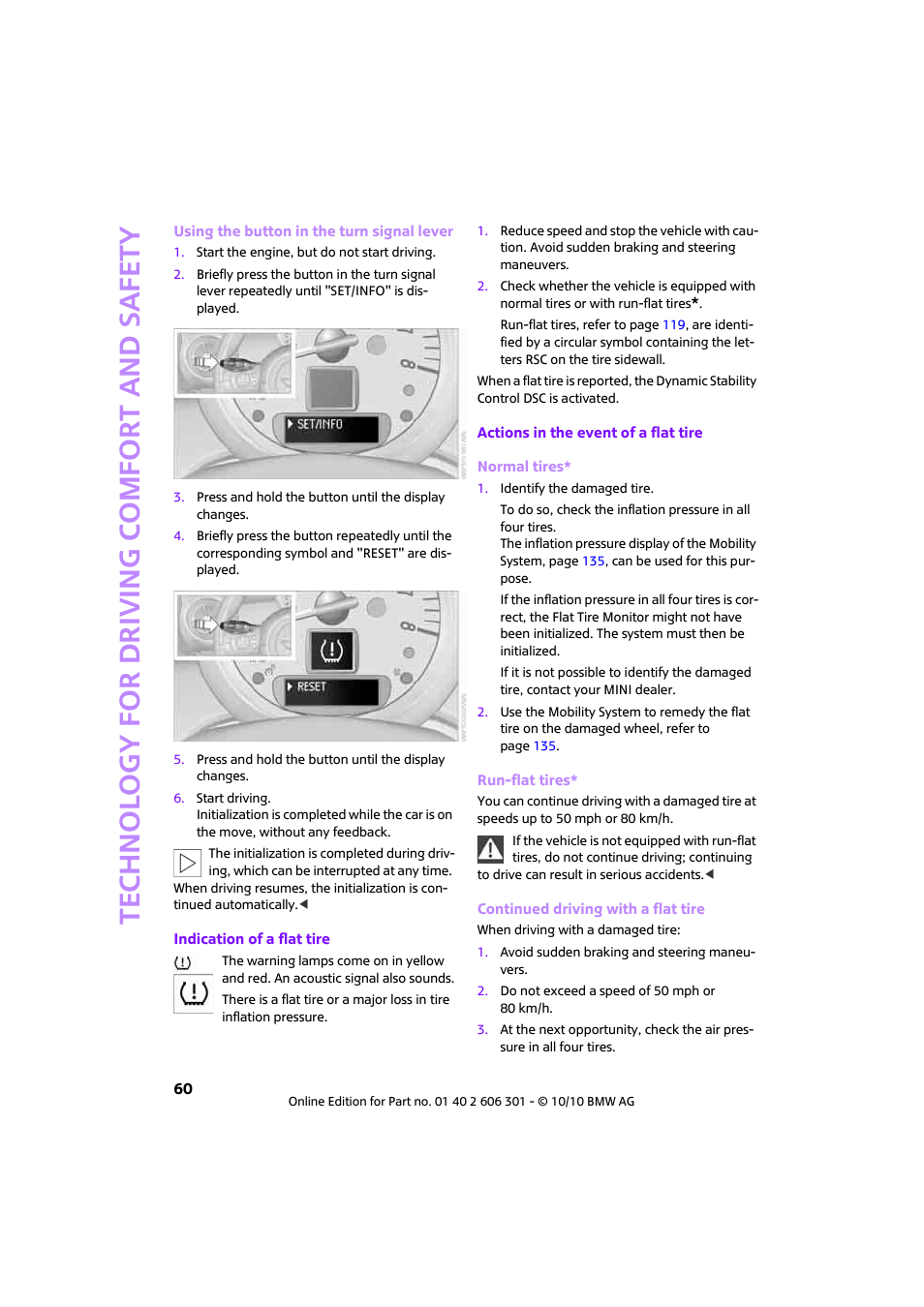 Technology for driving comfort and safety | Mini 2011 Countryman User Manual | Page 62 / 176