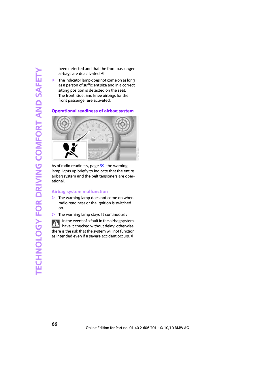 Technology for driving comfort and safety | Mini 2011 Countryman User Manual | Page 68 / 176