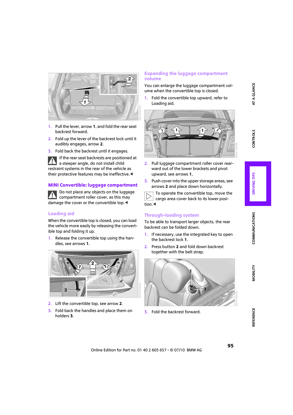 Mini 2011 Cooper Convertible User Manual | Page 97 / 186