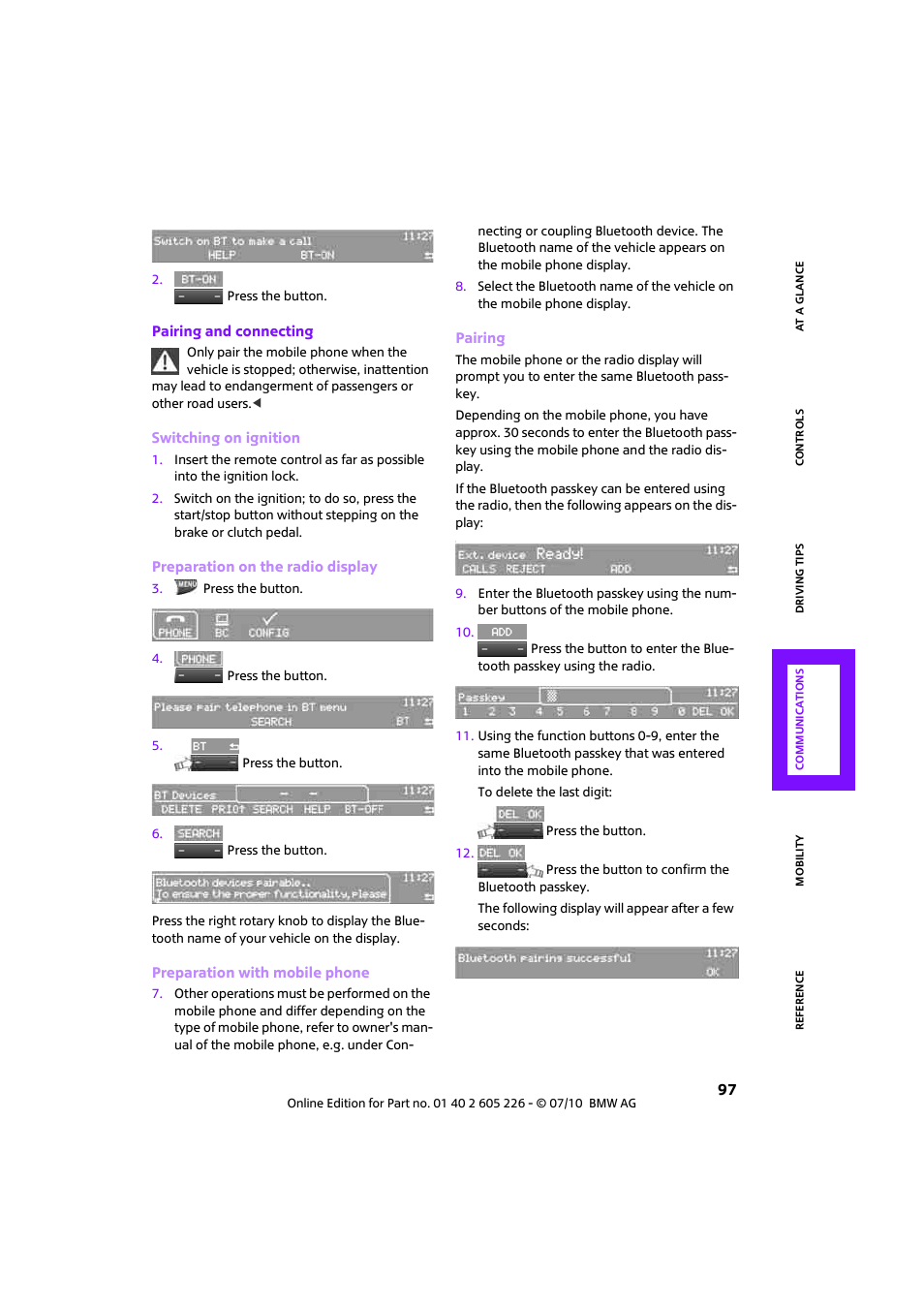 Mini 2011 Clubman User Manual | Page 99 / 172