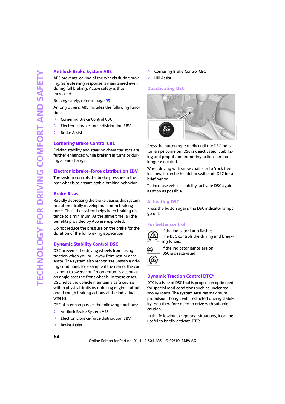 Mini 2010 Cooper Convertible User Manual | Page 66 / 174