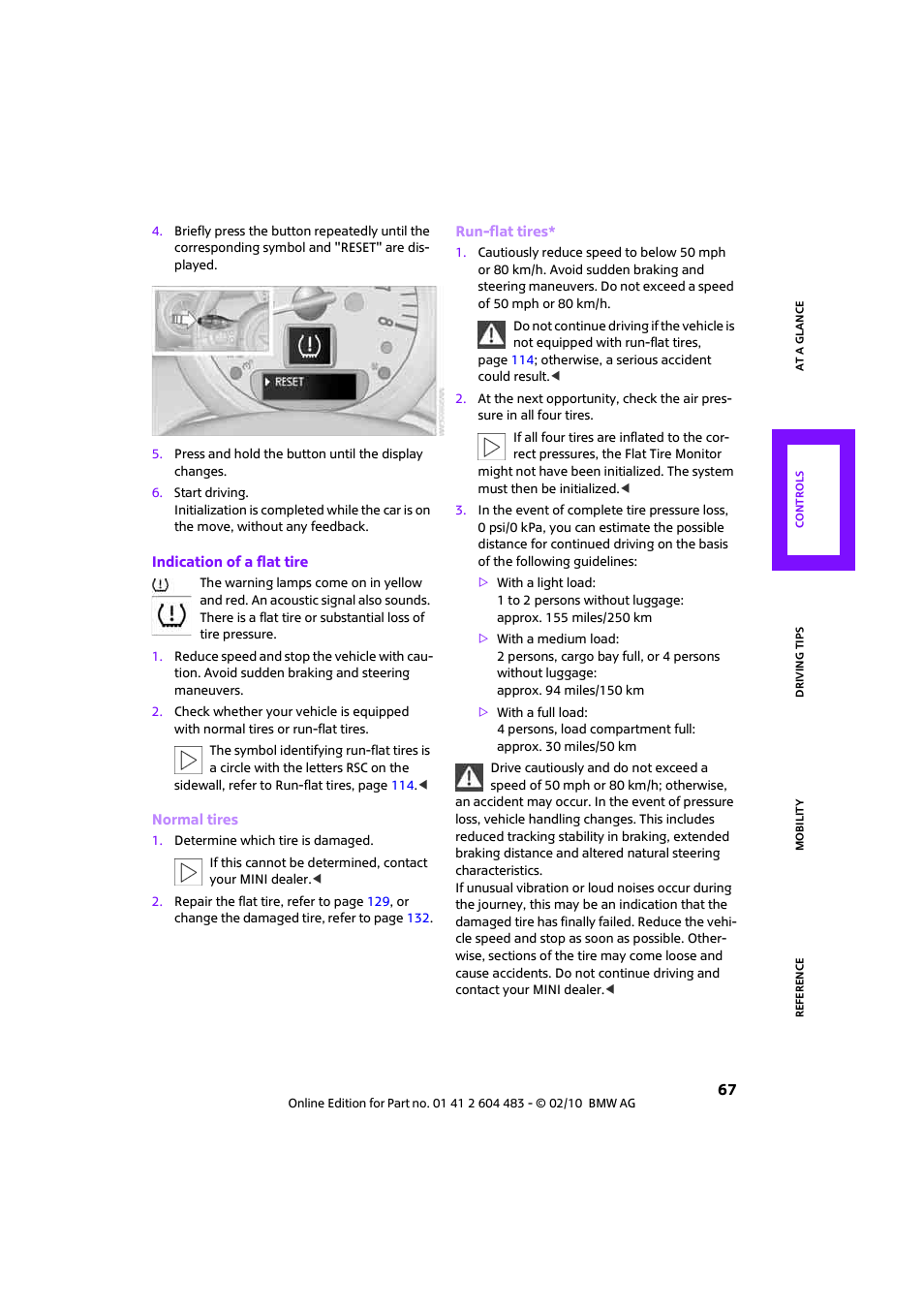 Mini 2010 Cooper Convertible User Manual | Page 69 / 174